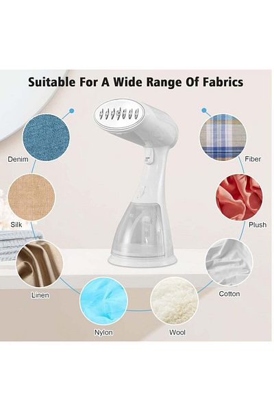 Denx Handheld Steam Iron Suitable For All Types Of Clothes With A Power Of 1500 Watts - White Color