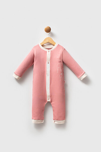 U.S. Polo Assn. Kız Bebek Gül Kurusu Tulum Usb018