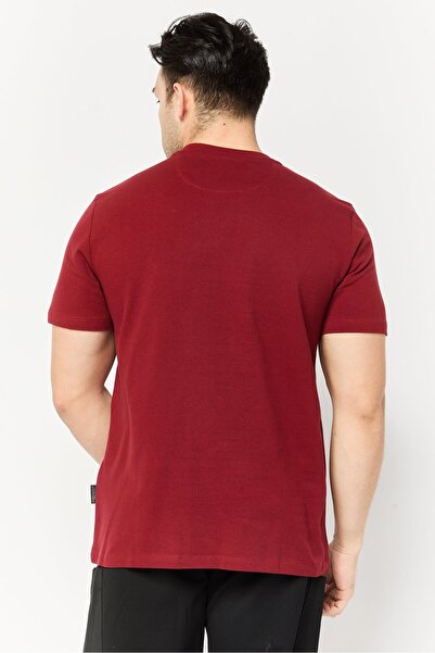 Lamborghini Men Sportswear Fit Short Sleeve Outdoor T-Shirt, Maroon
