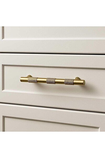 System Mobilya Kulbu Fırçalı Mat Altın Renk 128mm Kulp (SY9387 0128 ELX5-ELX5)