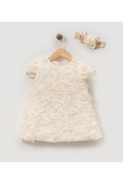 Acabella Baby Girl Balloon Patterned Angel Bandanna Dress