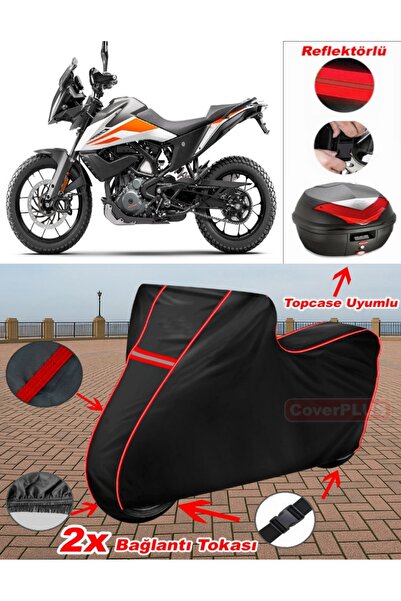 CoverPlus KTM 390 Adventure Canvas BLACK Topcase Rear Bag متوافق مع قماش القم...