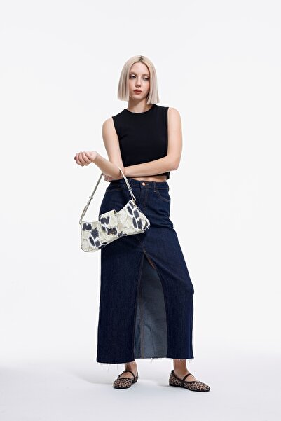 LOVENTA Adjustable Strap Shoulder Bag Greta Snake Pattern