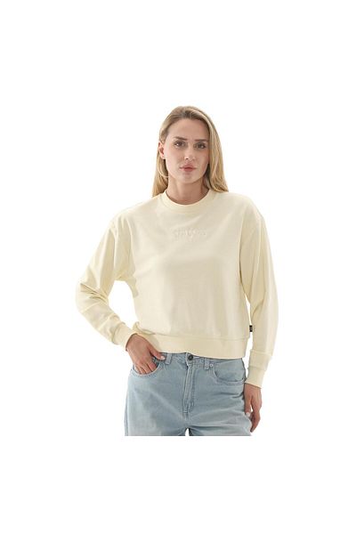 Vans 000Jf5E301-R Vans W Essentıal ft Rlx Crew Women's Sweatshirt Cream