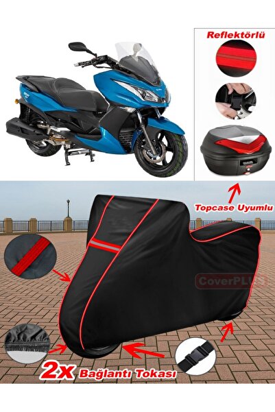 CoverPlus Kanuni Reha 250 قماش القنب الأسود Topcase الخلفي حقيبة متوافقة مع ا...