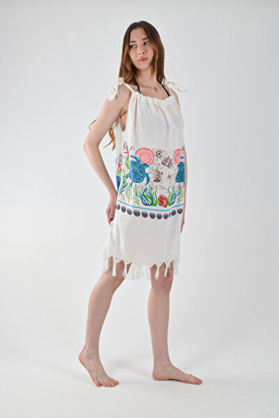 REİNA TEKS Пляжний одяг Пештемаль з черепаховим візерунком, бавовняний віскоз, з зав'язками, пляжний одяг, 1 шт. Парео