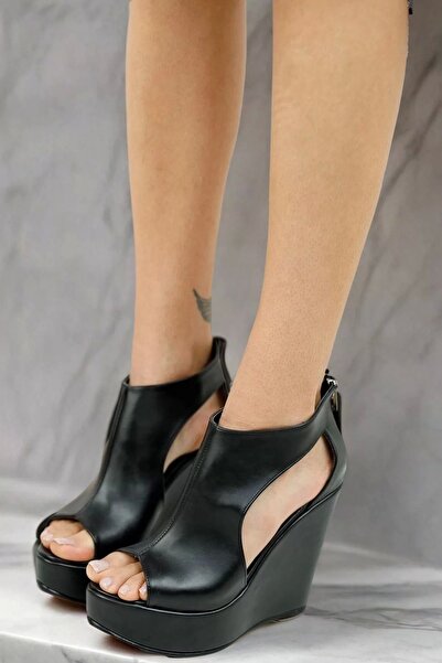 PayBuy Women's Elegant Shoes Open Side Wedge Heeled Shoes Special Design Even...