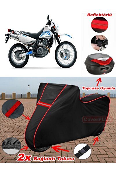 CoverPlus سوزوكي DR650 SE قماش القنب الأسود Topcase الخلفي حقيبة متوافقة مع ا...