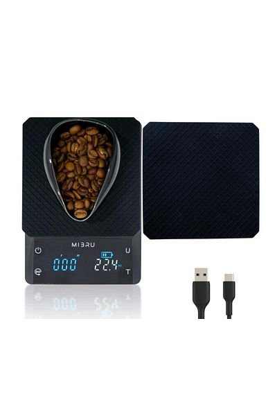 MIBRU Coffee digtal timer scale dual-power water resistant