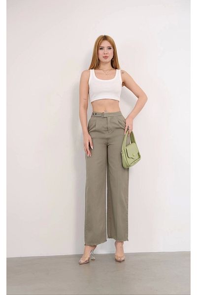 TB Terzi Bey Pnt Gabardine Belt Detail Trousers