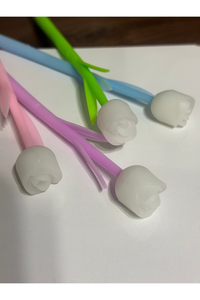 aysequlce jel kalem 4lü set gül şeklinde