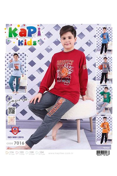 Pardon Long Sleeve 100% Cotton Boy Pajamas Set