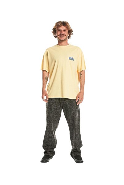 Quiksilver Eqyzt07654 Take Us Back Logo Ss Men's T-Shirt Yellow