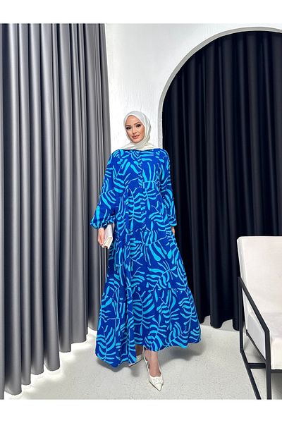 Melike Tatar Patterned Viscon Dress 68-6168-1