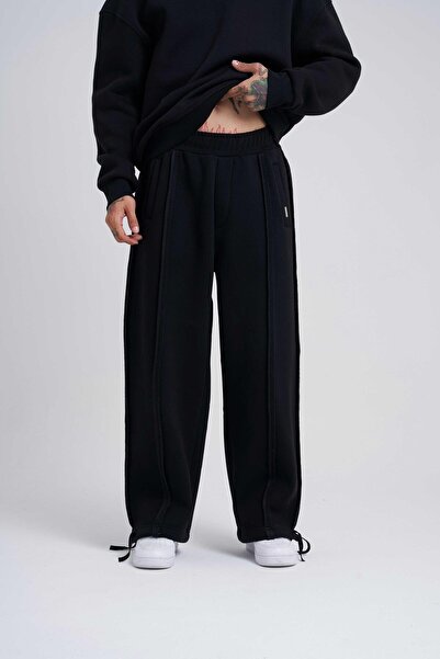 Machinist Ανδρικό Sewing Baggy oversized Μαύρο Φούτερ