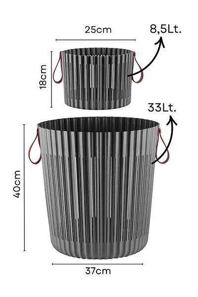 Nandy Home Set of 2 Multi-Purpose, Round Organizer Basket, Basket with Handles