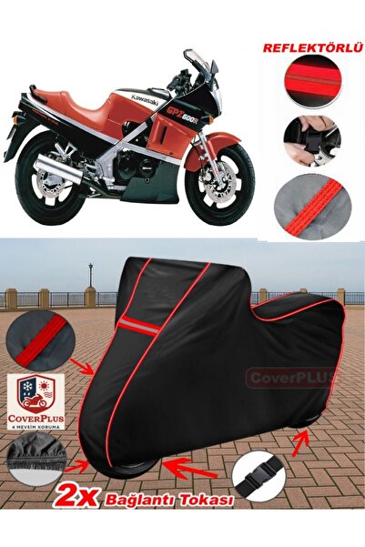 CoverPlus لـ Kawasaki GPZ 600 R قماش القنب الأسود للدراجات النارية قماش القنب...