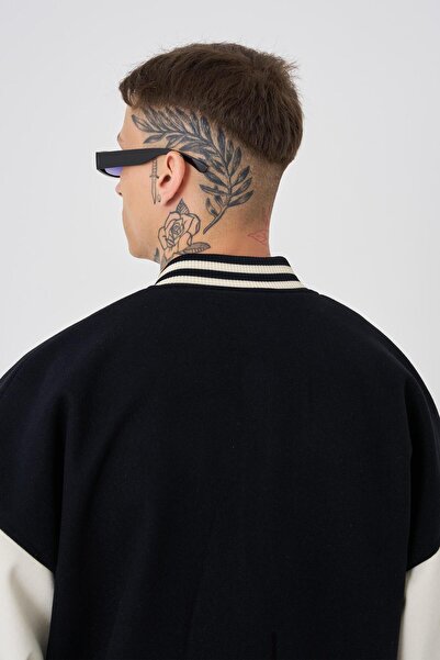 Machinist Erkek Cloud Oversize Siyah Bomber Ceket