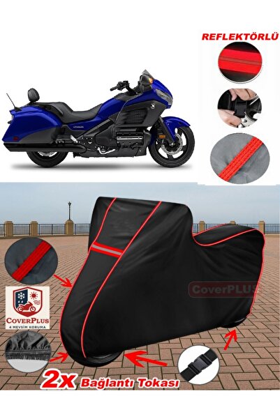 CoverPlus هوندا Goldwing F6B القماش المشمع الأسود للدراجات النارية القماش الم...