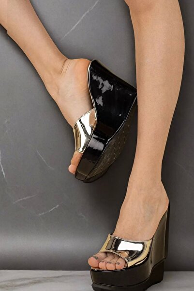 PayBuy Women's Transparent Banded Wedge Heel Slippers Modern Comfortable Design