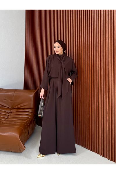 Melike Tatar بدلة بنطلون مطوي 71-7001