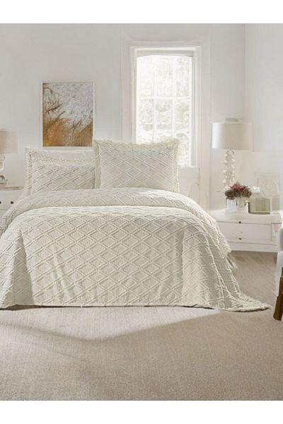 baladı home ev tekstil home collection مفرش سرير مزدوج بوم بوم (طقم 3 قطع) مفرش سرير و2 كيس مخدة