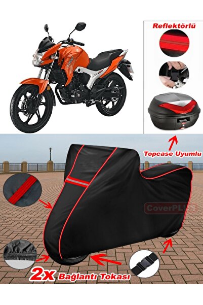 CoverPlus Lifan Lf150-10B Tarpaulin Black Topcase Rear Bag Compatible Motor T...