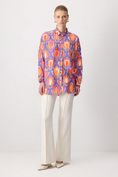 Touché Privé Patterned Oversize Modal Shirt