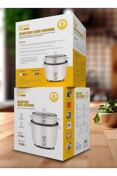 Denx طباخ أرز كهربائي ذكي بقوة 350 وات، جهاز بخار أرز بسعة 0.6 لتر، موفر للطاقة وسهل الوصول إليه، دافئ و