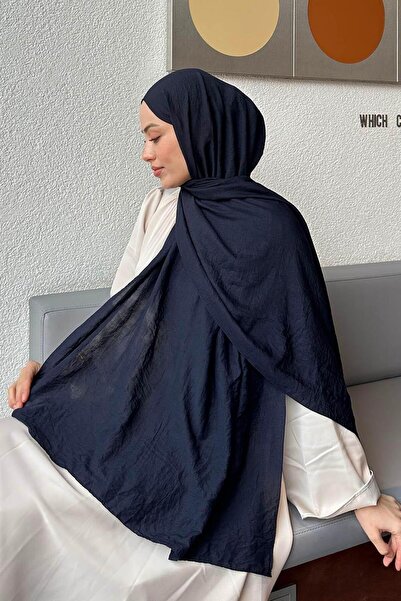 lamelif Comfort Pamuk Şal Lacivert