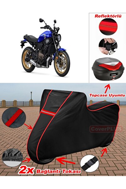 CoverPlus Yamaha XSR 700 Canvas BLACK Topcase Rear Case متوافق مع القماش المش...