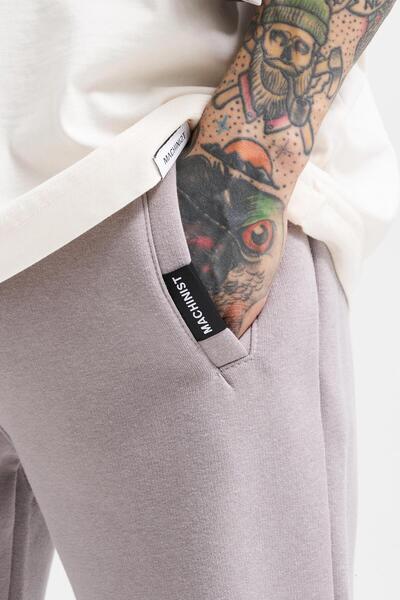 Machinist Regular 3 Iplik Şardonlu Ice Gri 3 Cepli Bel Ve Paça Lastikli Eşofman Altı