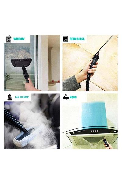 Denx Portable Handheld Steam Cleaner 1200w Multifunctional High Temperature With 9 Pieces Accessories