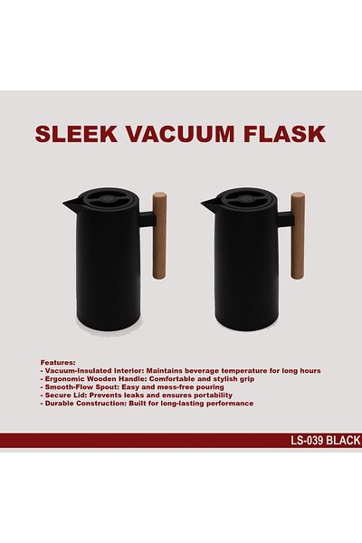 TrentonGCC Premium Vacuum Flask with Wooden Handle - Set of 2