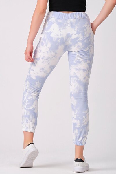 As Collection Mavi Pamuklu Beli Lastikli Kadın Eşofman Altı