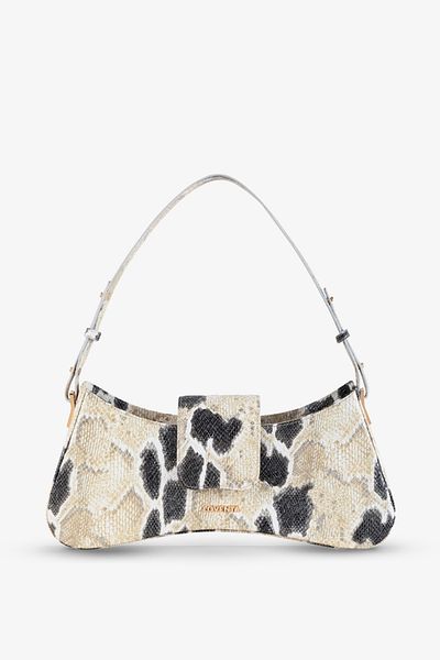 LOVENTA Adjustable Strap Shoulder Bag Greta Snake Pattern