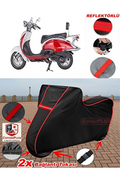 CoverPlus Mondial 125 ZNU Tarpaulin BLACK Motorcycle Tarpaulin Motor Cover Mo...