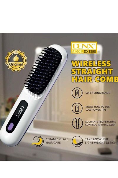 Denx مشط شعر لاسلكي مستقيم DX1357