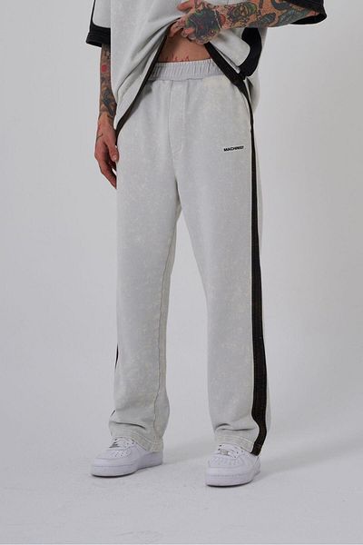 Machinist Men's Washable Contrast Baggy Gray Sweatpants