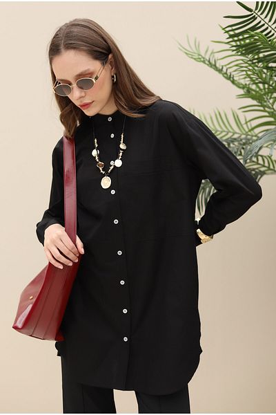 HEQA Tunic - Black - Relaxed fit
