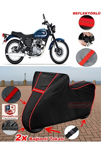 CoverPlus كاواساكي W 230 قماش القنب الأسود للدراجات النارية قماش القنب غطاء ا...