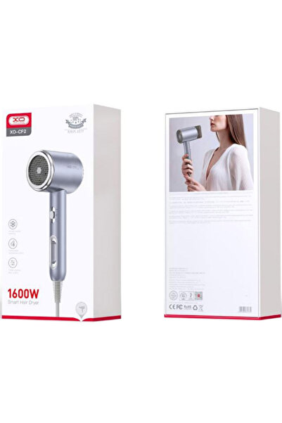 REDz Accessories XO-CF2 Έξυπνο Πιστολάκι Μαλλιών, Έλεγχος Θερμοκρασίας 1600W, Καλώδιο 1,6 μέτρων, Γκρι