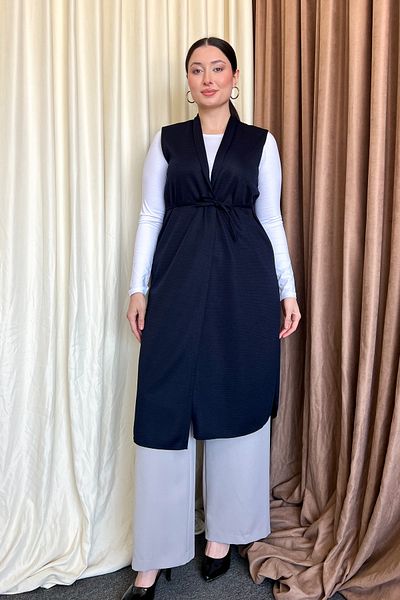 ModaPlaza Women's Side Buttoned B.B Ottoman Vest 7523
