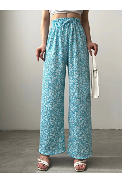 SUSEEMODA Patterned Elastic Waist Wrap Pants