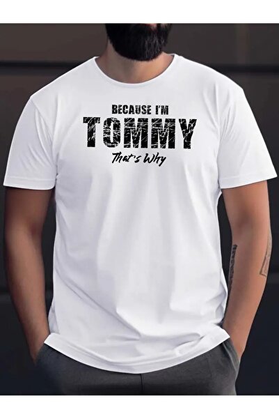LAND MODA Тениска с къс ръкав и графичен принт Tommy, ежедневни топове за еже...