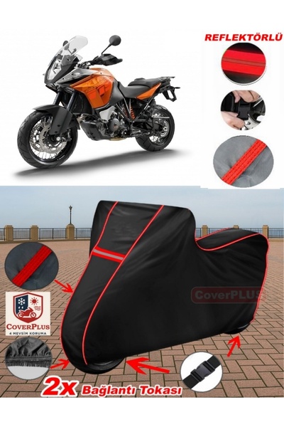 CoverPlus KTM 1190 Adventure R قماش القنب الأسود للدراجات النارية قماش القنب ...
