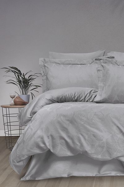 Sevim Double Duvet Cover - Gray - Plain