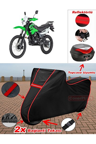 CoverPlus Mondial X-Treme Moto Cross Tarp BLACK Topcase Rear Case متوافق مع ا...
