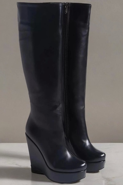 PayBuy Kadın Elegant Ayakkabı Dolgu Topuklu Çizme Özel Tasarım Abiye Ayakkabı