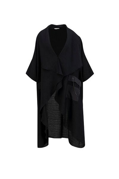 Armine Modest Overcoat - Black - Relaxed fit
